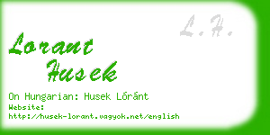 lorant husek business card